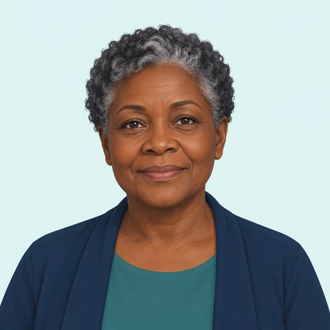 Illustrated avatar for Nyaguthii Wambui Ngugi, a synthetic citizen
