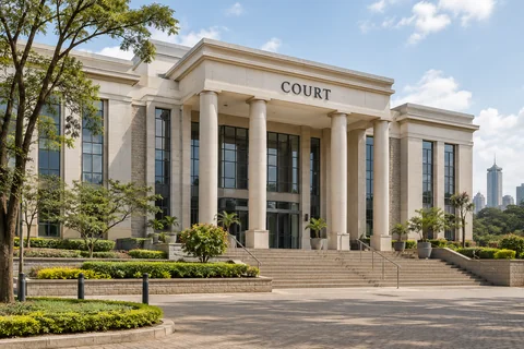 AI-generated illustrative Nairobi courthouse; a fictional setting, not evidence of the selected record.