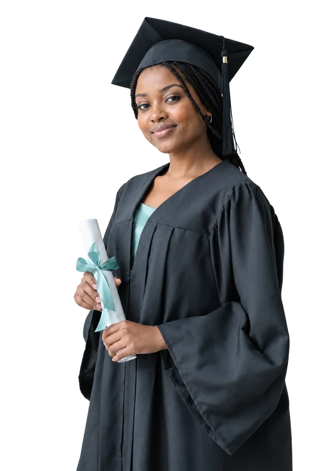 Photorealistic portrait of a graduate