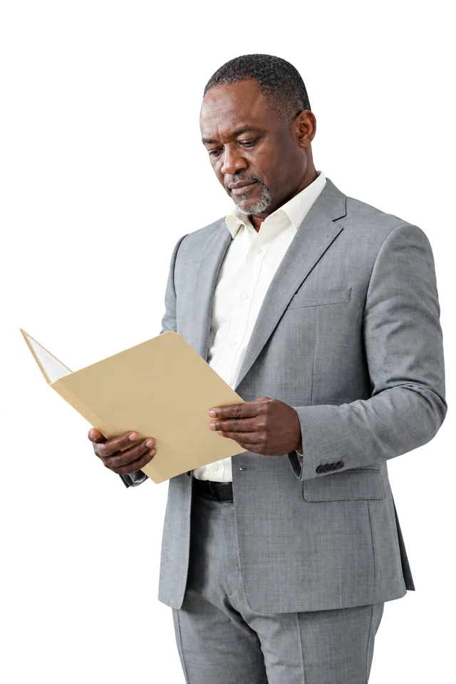 Photorealistic portrait of a legal professional